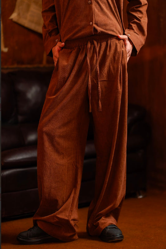 The Velvet Stride Pants for Him - Brown