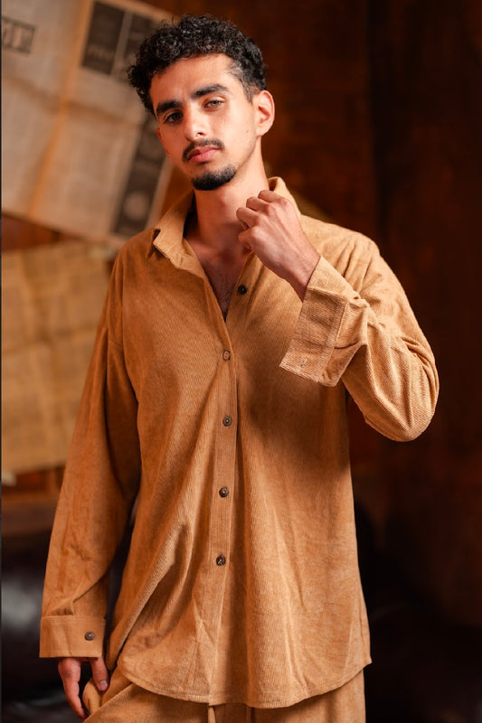 The Velvet Stride Chemise for Him - Cafe