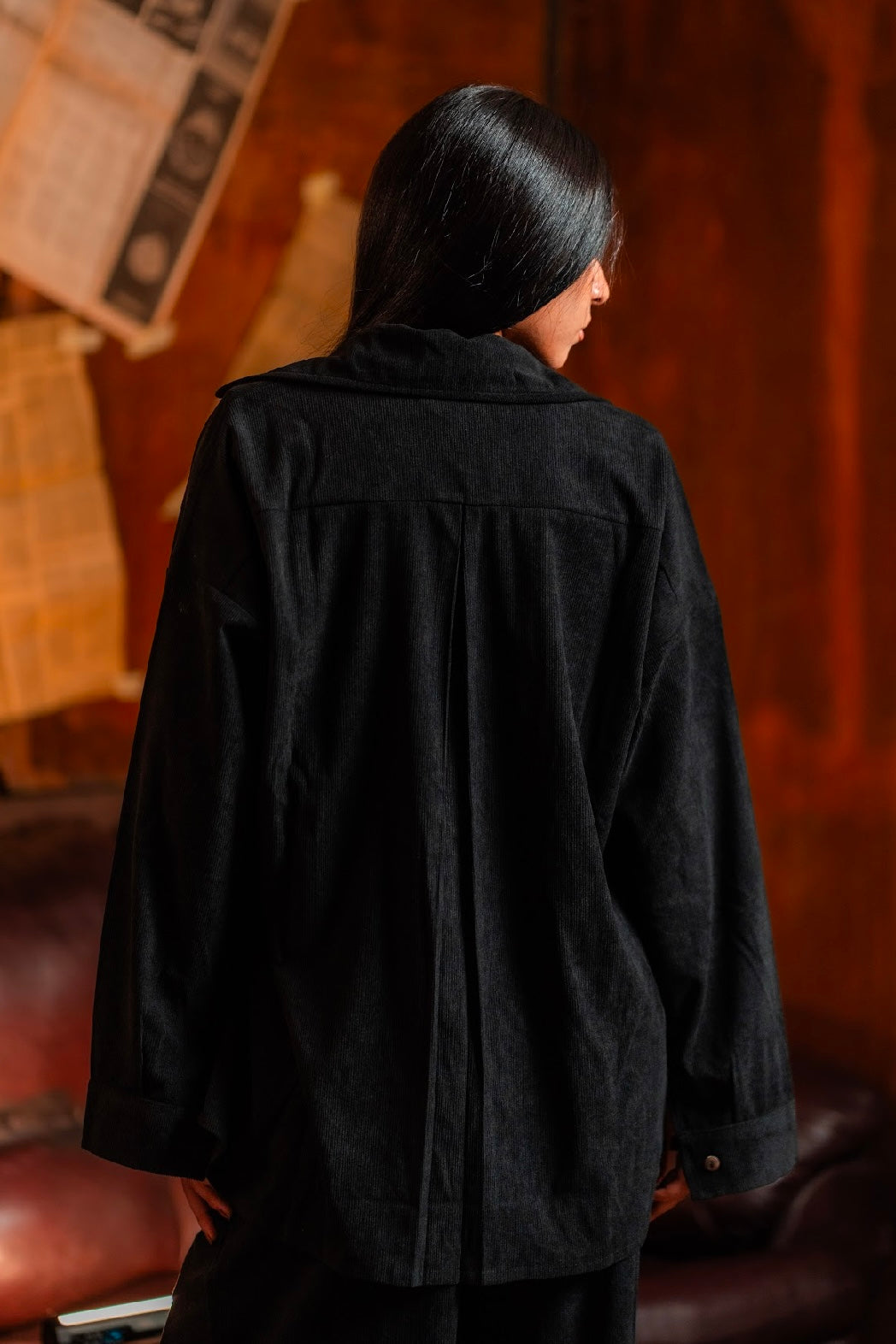 The Velvet Stride Chemise for Her - Black