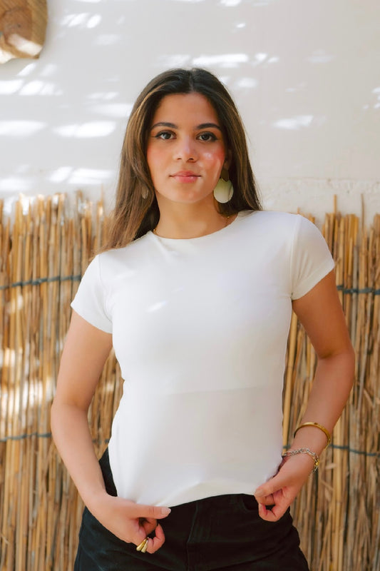 Round Neck Short Sleeves Top