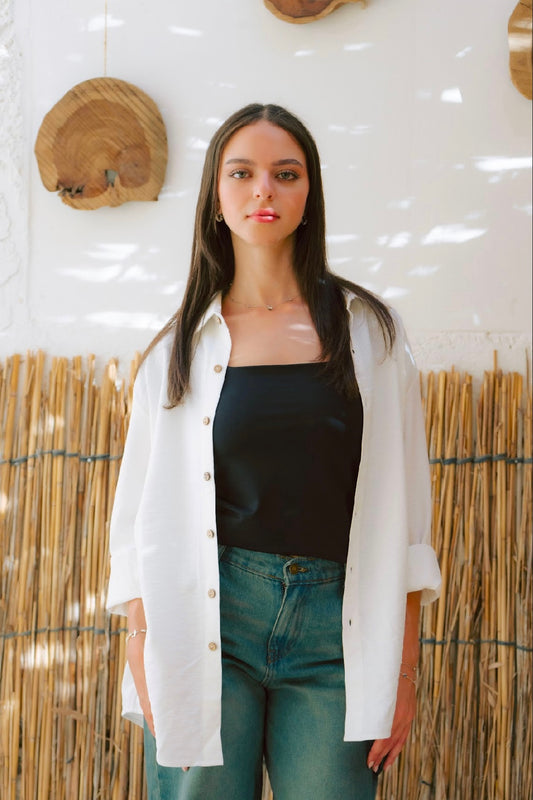 Long Sleeves Linen Chemise – For Her