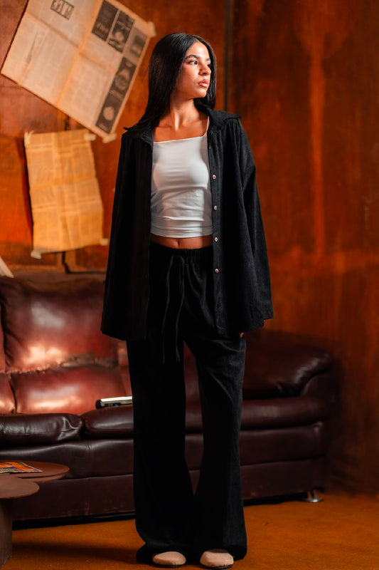 The Velvet Stride Set For Her - Black