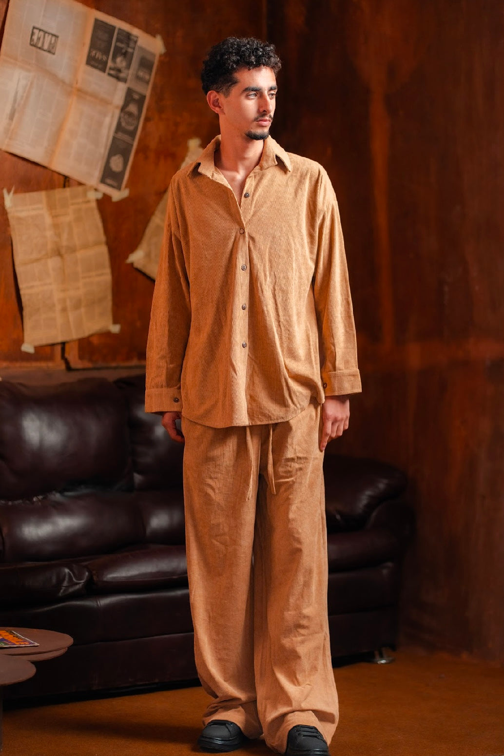 The Velvet Stride Pants for Him - Cafe