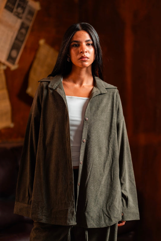 The Velvet Stride Chemise for Her - Olive