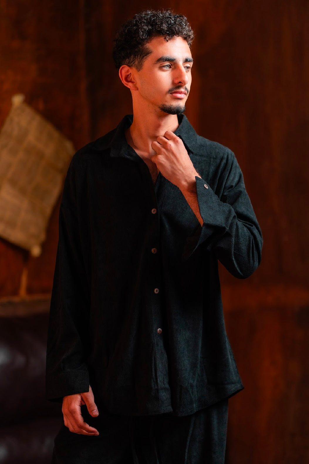 The Velvet Stride Chemise for Him - Black