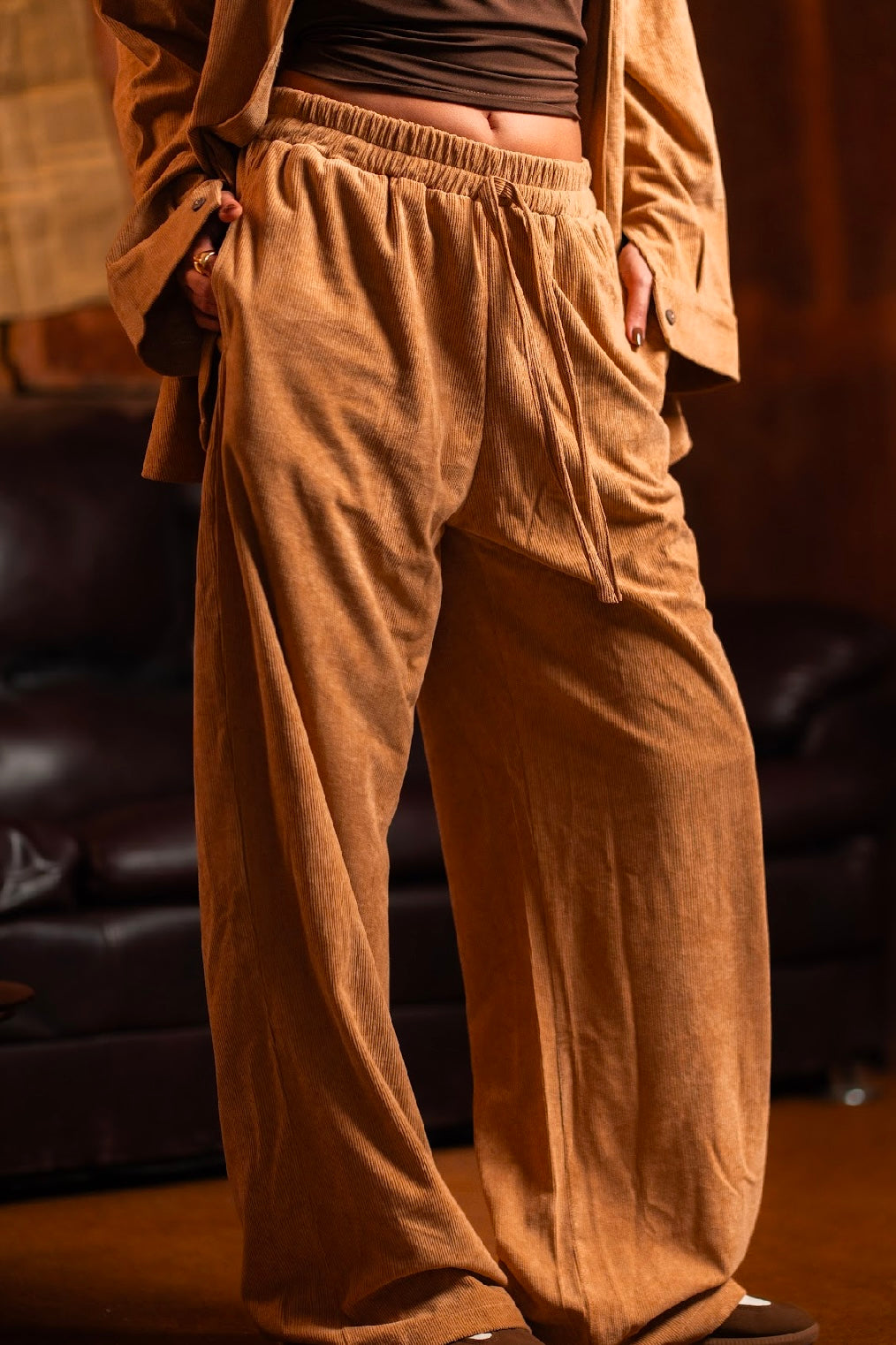 The Velvet Stride Pants for Her - Cafe