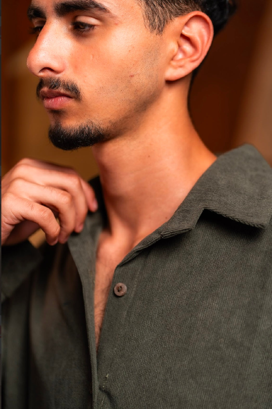 The Velvet Stride Chemise for Him - Olive