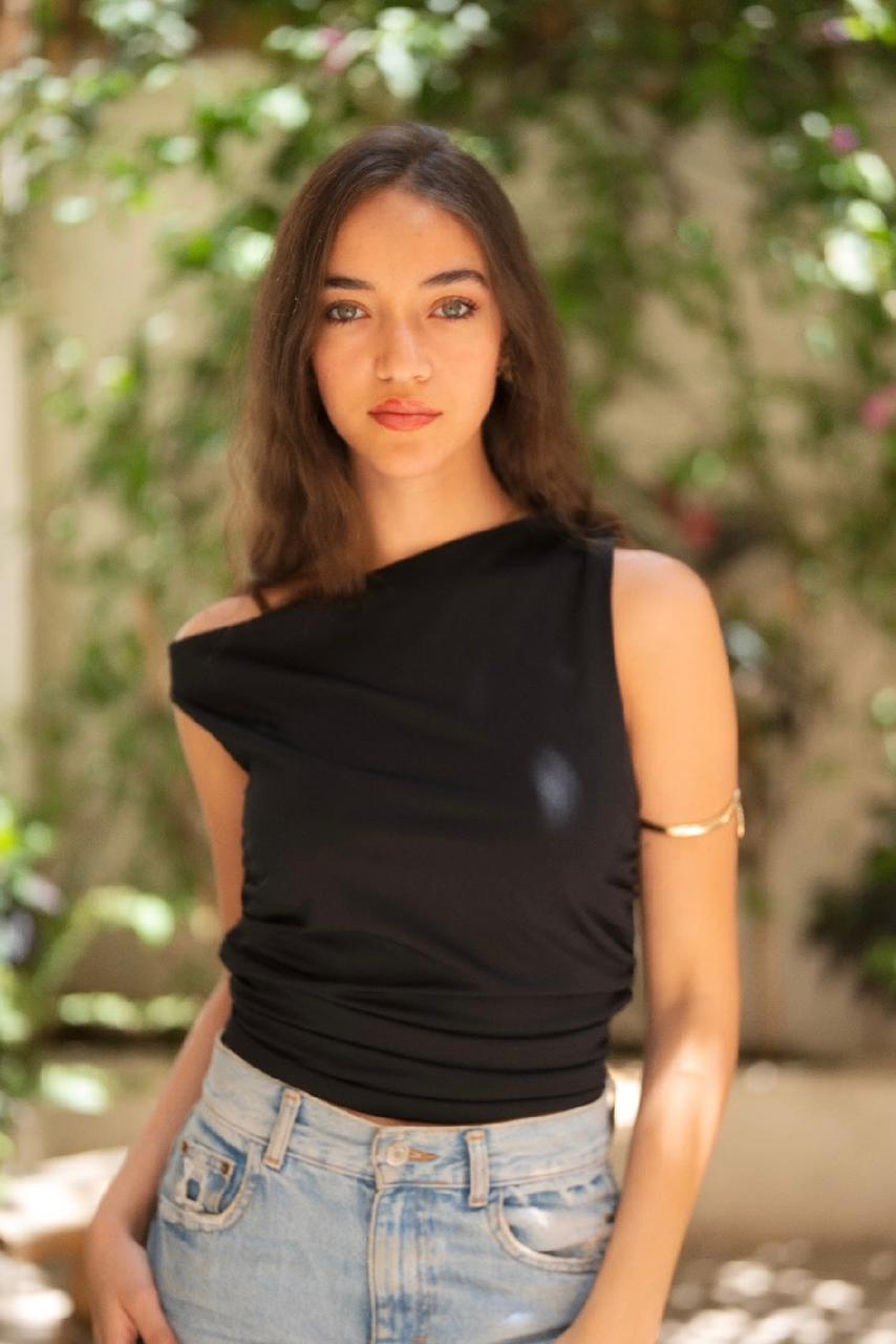 Black Drop Shoulder Top
