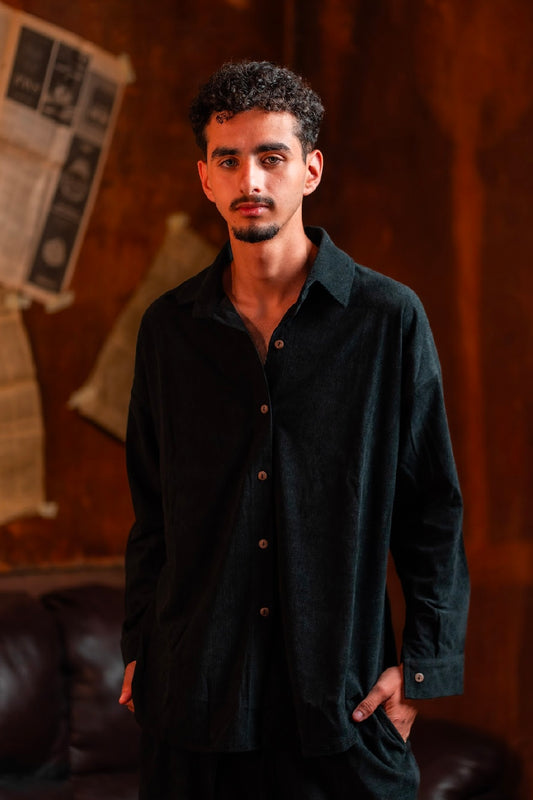 The Velvet Stride Chemise for Him - Black