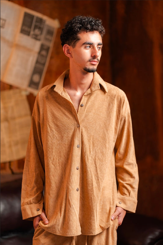 The Velvet Stride Chemise for Him - Cafe