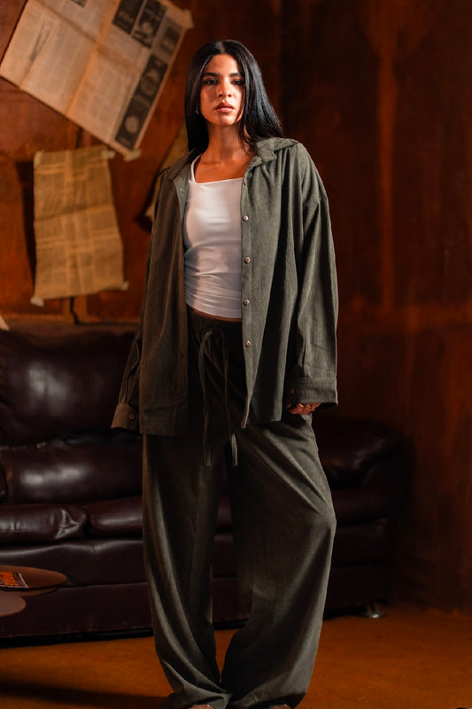 The Velvet Stride Set For Her - Olive