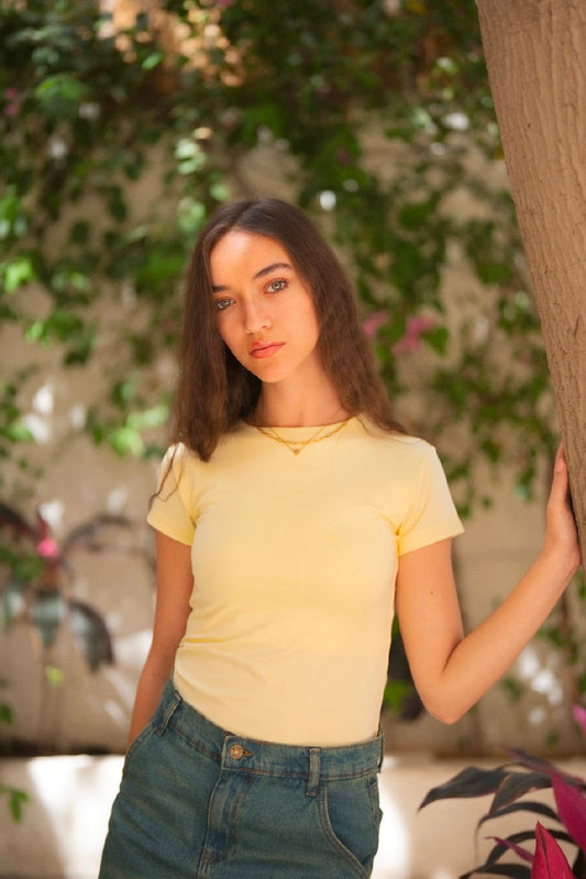 Round Neck Short Sleeves Top