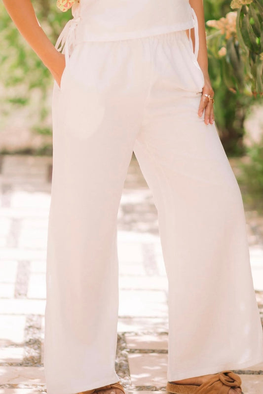 Effortless Style Slit Linen Pants
