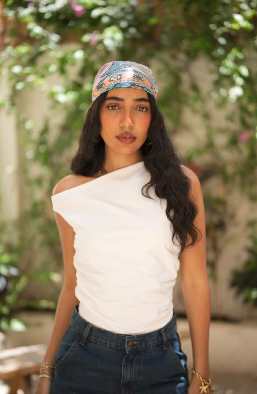 White Drop Shoulder Top